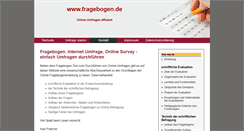 Desktop Screenshot of fragebogen.de