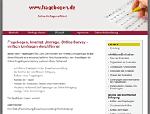 Tablet Screenshot of fragebogen.de